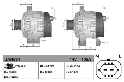 ALTERNATÖR OPEL CORSA D, MERİVA B, FİAT LİNEA