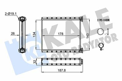 KALORIFER RADYATÖRÜ BORUSUZ BRAZING AL/AL RENAULT CLIO V 0.9 / 1.0 TCE 1.5 DCI 2019- 134X178X26