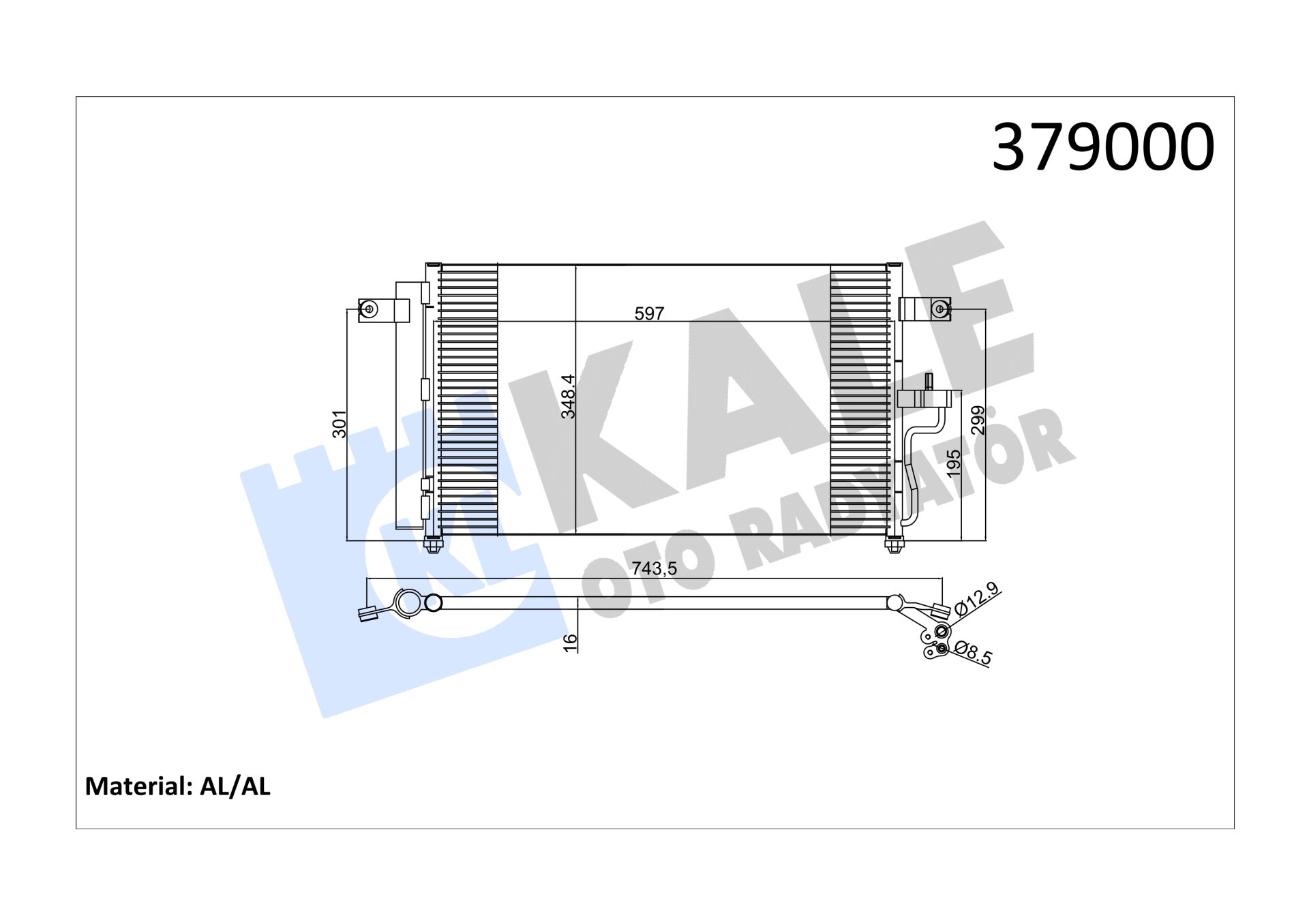 KLİMA RADYATÖRÜ HYUNDAI ACCENT MILENYUM 1.5 00> | 9760625500