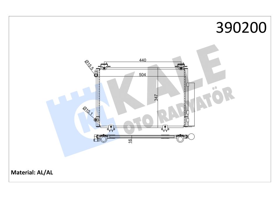 KLİMA RADYATÖRÜ TOYOTA YARİS 1999-2005 | 520X318X16 | 884500D020 / 8846052020 / 884500D021