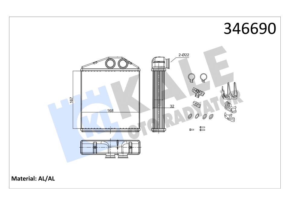 KALORİFER RADYATÖR COMBO C CORSA C TIGRA B | 1618222 / 9196140
