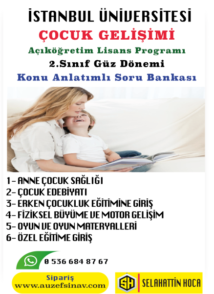 Çocuk Gelişimi Lisans 2.Sınıf Konu Anlatımlı