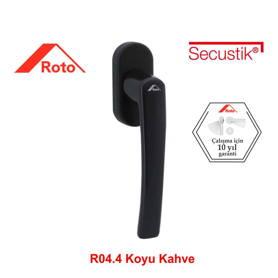 Roto RTL Sec. Pencere Kolu R04.4 Koyu Kahve 40mm