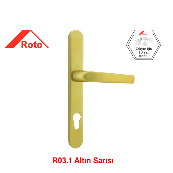 Roto RSA Kapı Kolu R03.1 Altın Sarısı 92mm