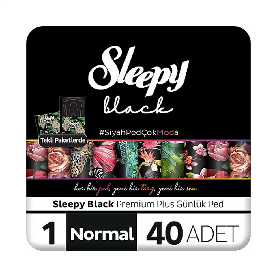 Sleepy Black Günlük Normal Ped 40lı