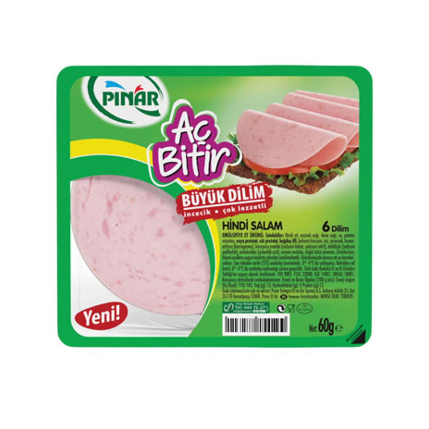 Pınar Salam Açbitir 60 GR Büyük Dilim