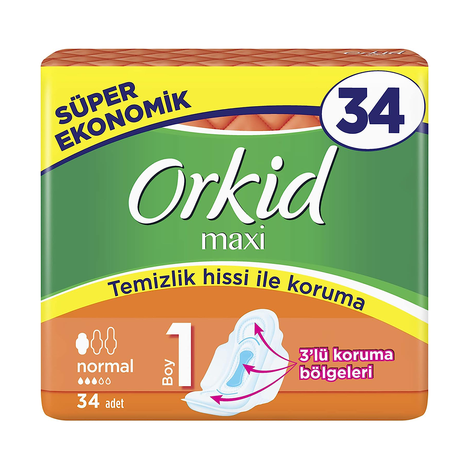Orkid Maxi 4 Lü Normal 34 Lü