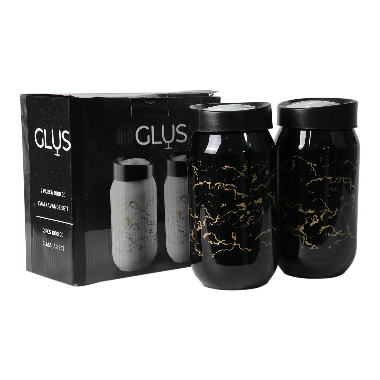 Eminem 1000 CC 2 Parça Cam Kavanoz Seti