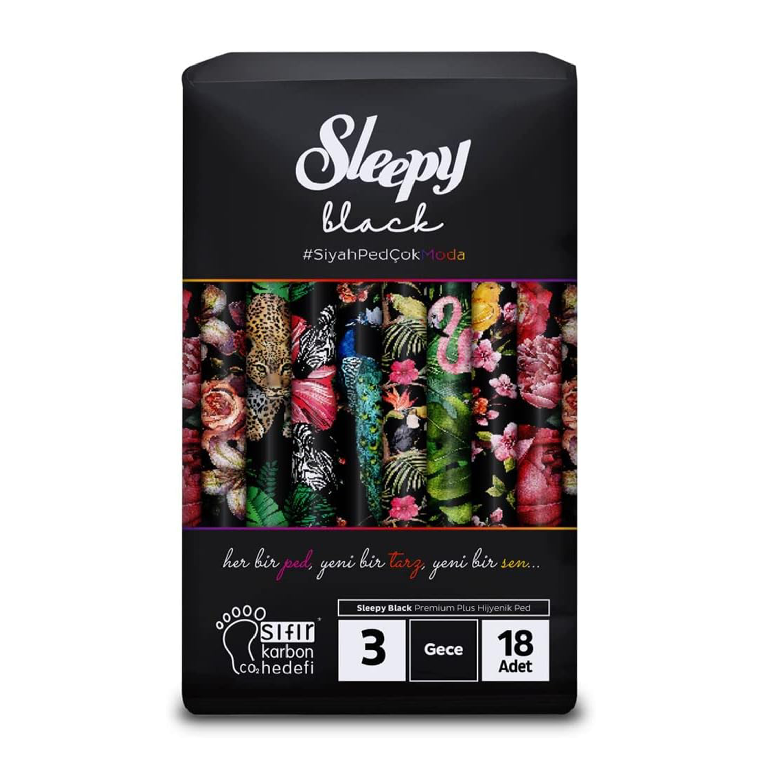 Sleepy Black Süper Eco Gece 16 Lı Ped