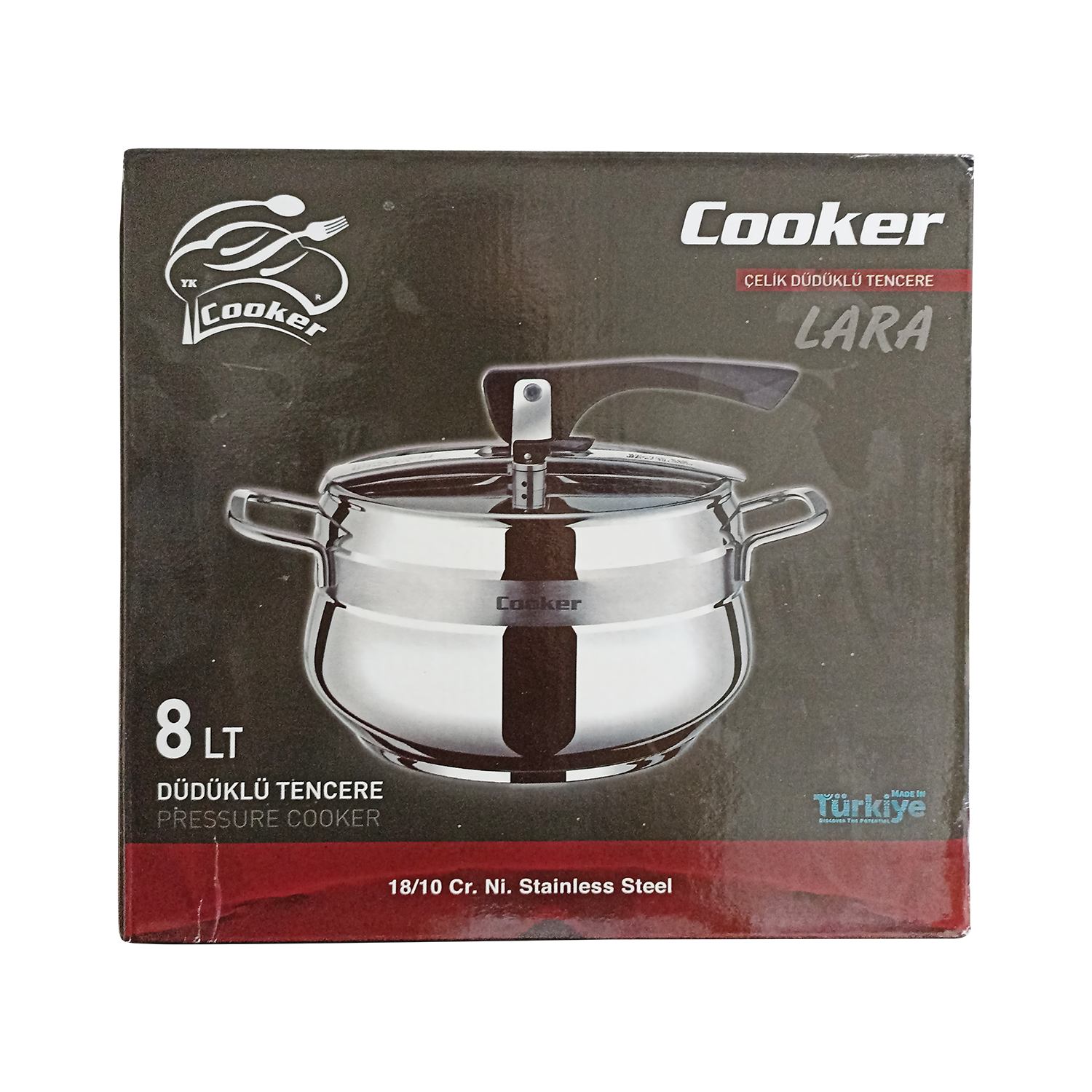 Cooker Lara 8 LT Düdüklü Tencere