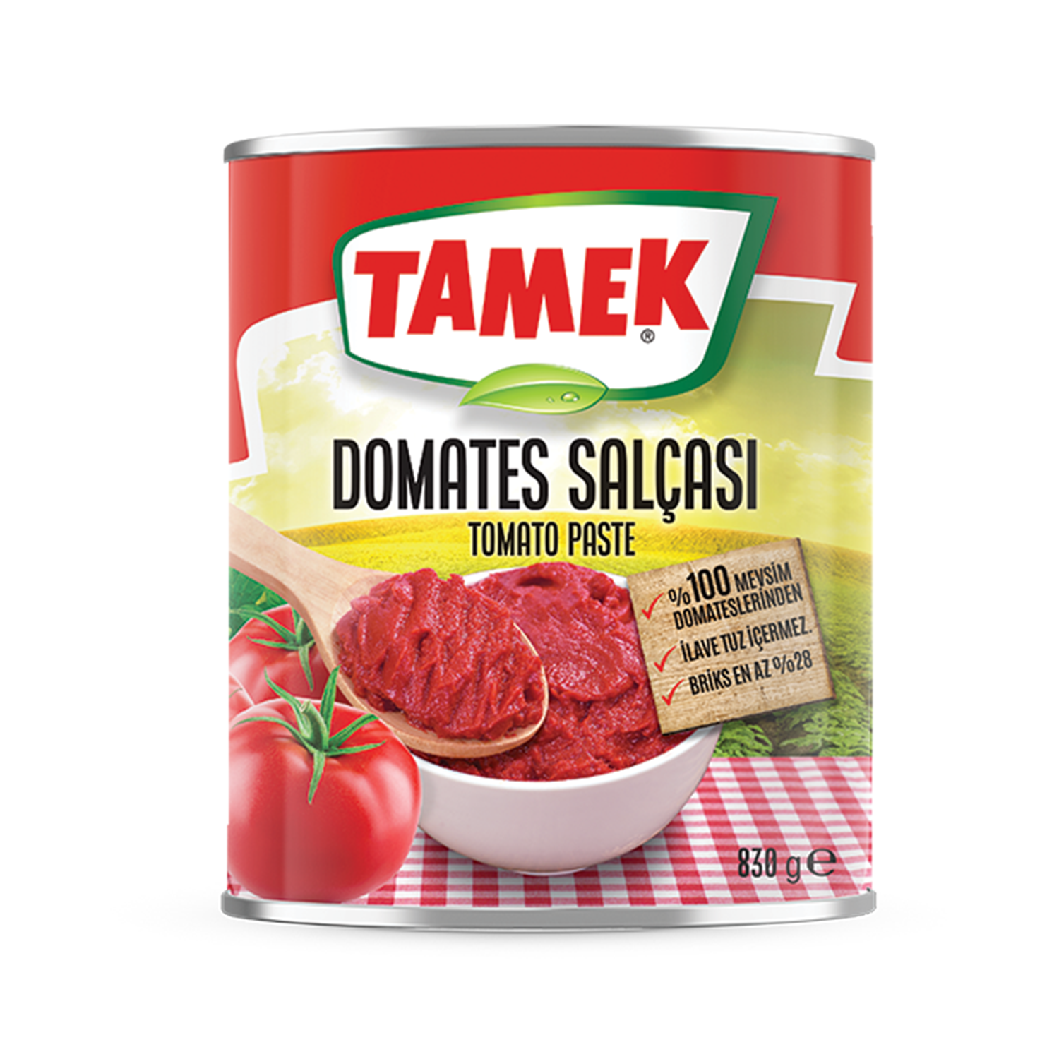 Tamek Domates Salçası 830 GR Teneke