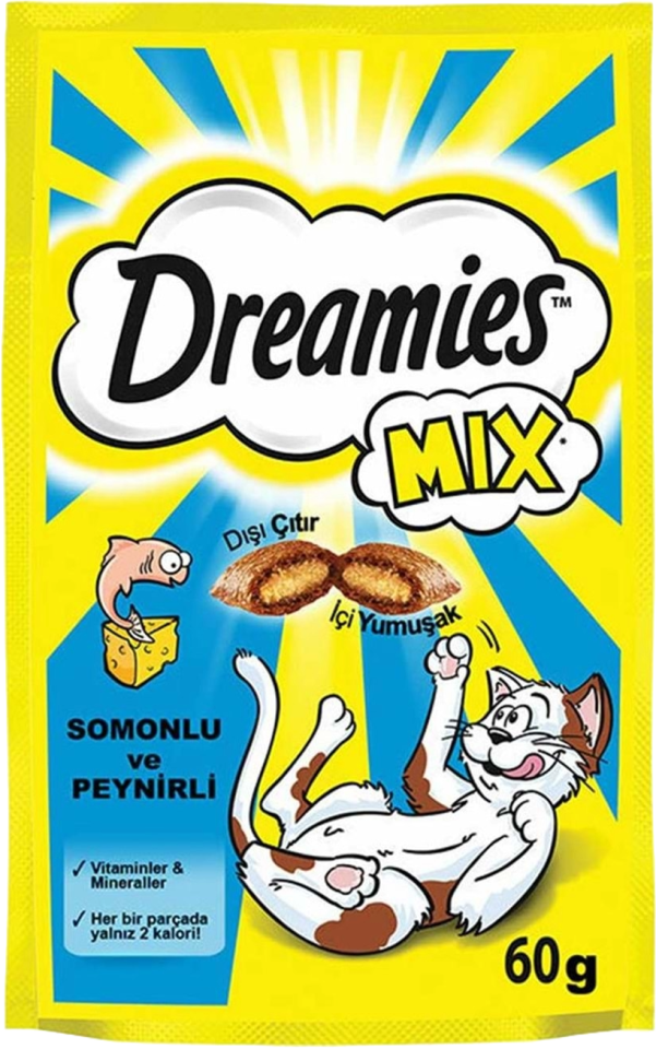 DREAMIES MİX SOMON PEYNİR KEDİ MAMASI 60 GR