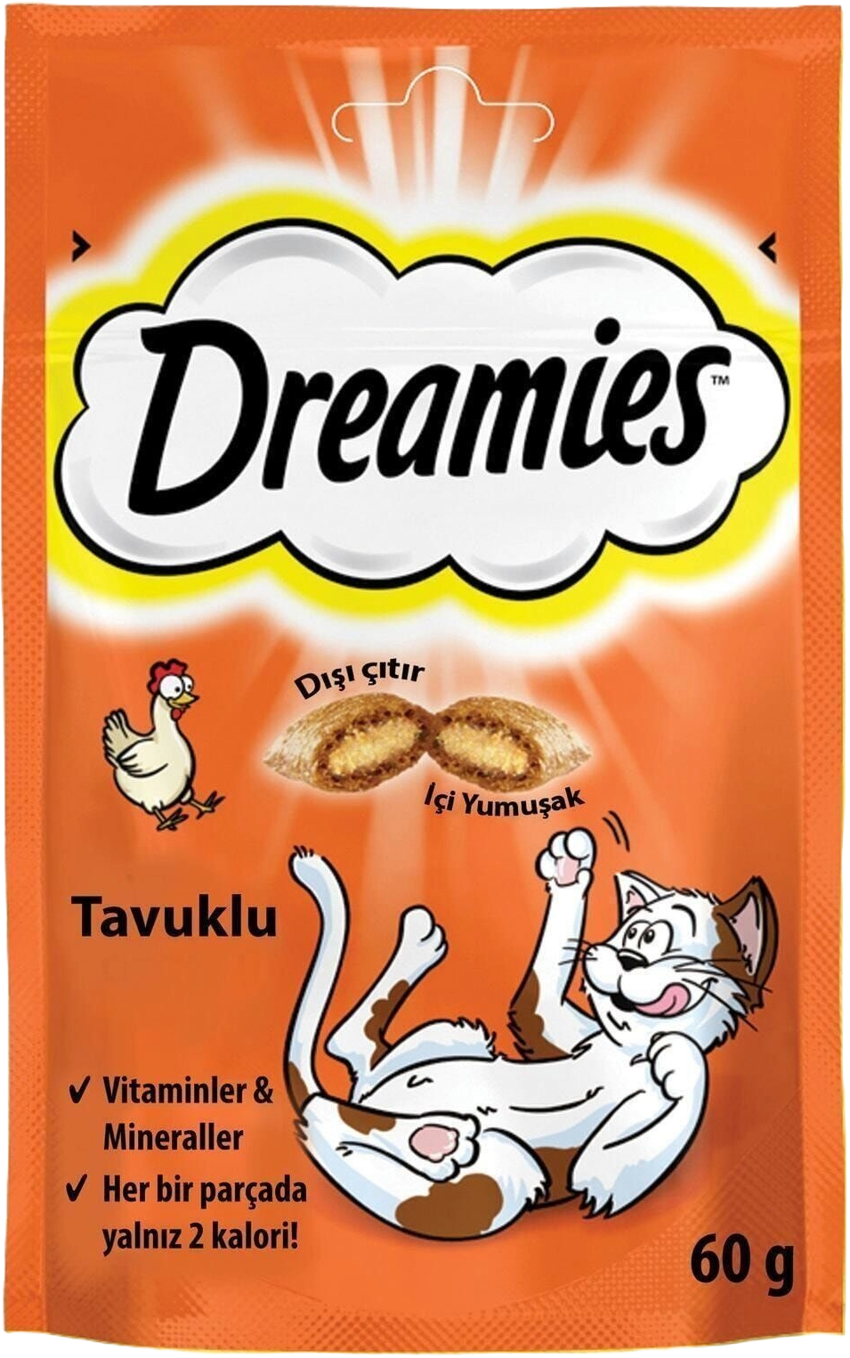 DREAMIES TAVUKLU KEDİ MAMASI 60 GR