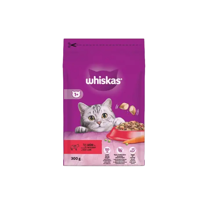 WHİSKAS KURU BİFTEKLİ MAMA 300 GR