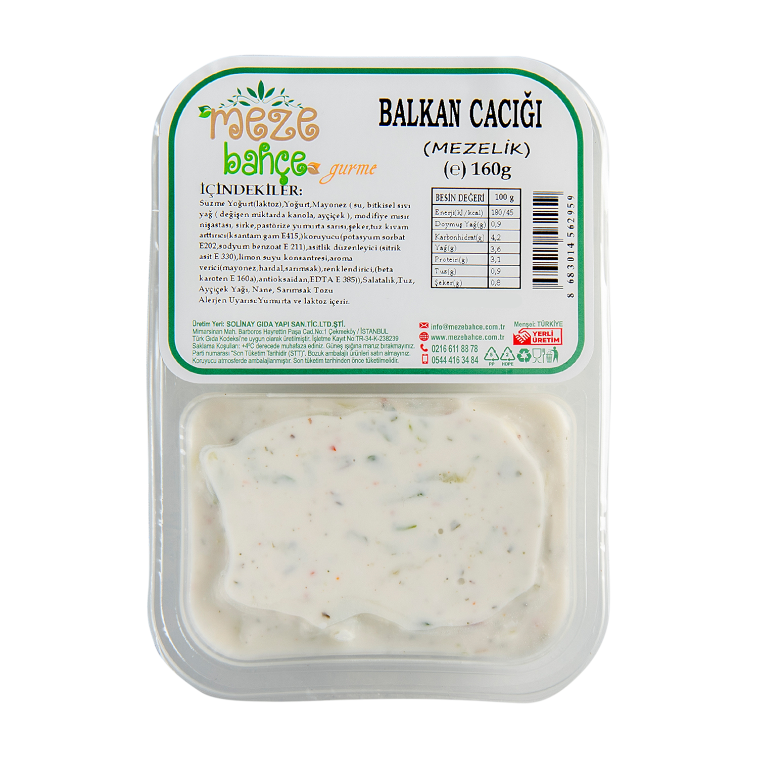 Meze Bahçe Kuru Cacık (Mezelik) 160 Gr
