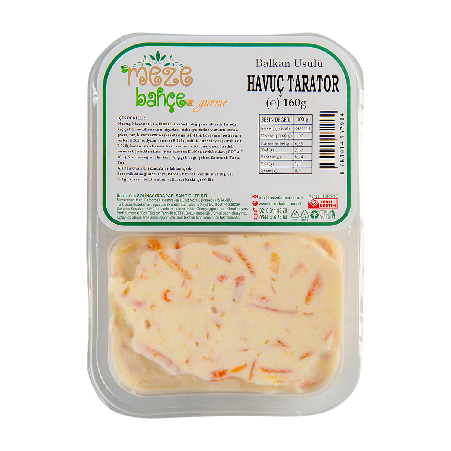 Meze Bahçe Havuç Tarator 160 Gr
