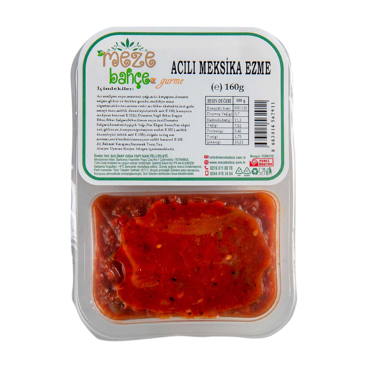 Meze Bahçe Acılı Ezme 160 Gr