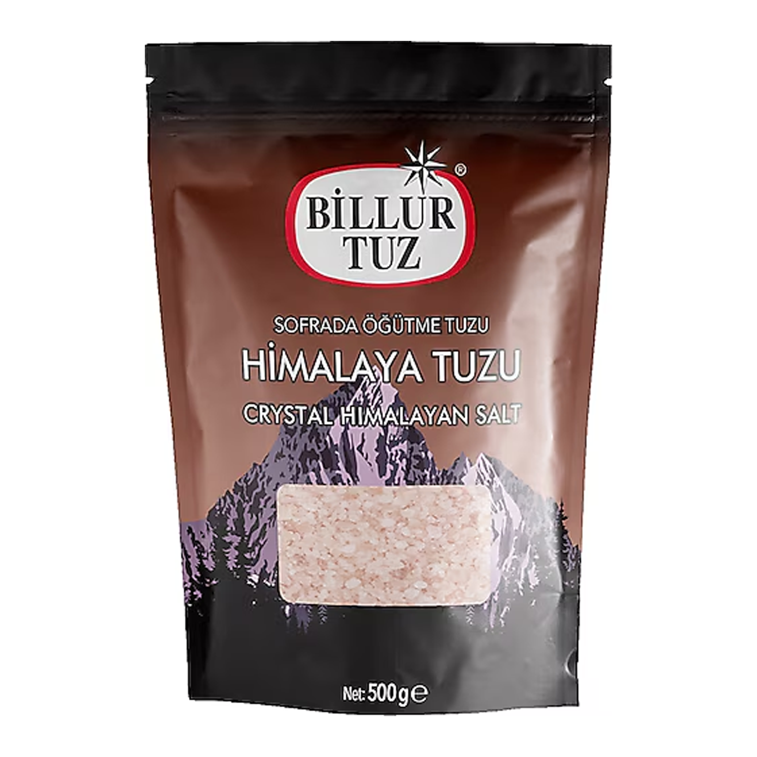 Billur Sofrada Öğütme Himalaya Tuzu Doypack 500 GR