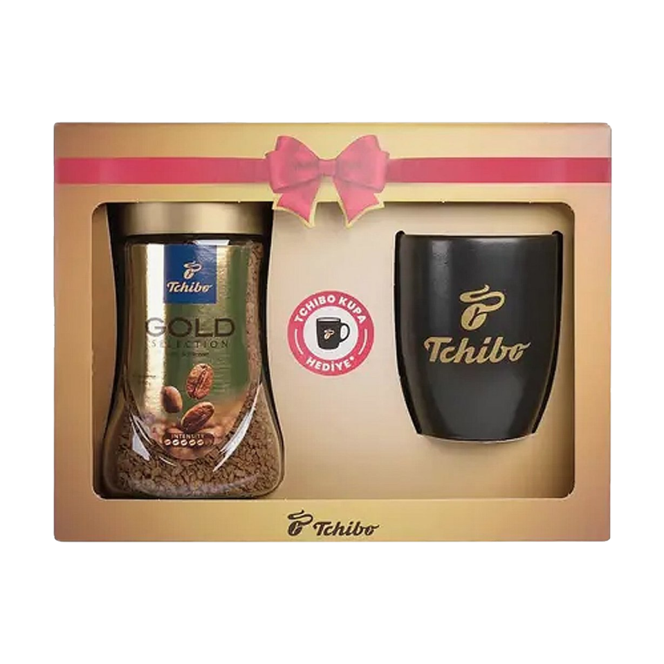Tchibo Gold Selection Kavanoz 100 GR + Kupa Hediye