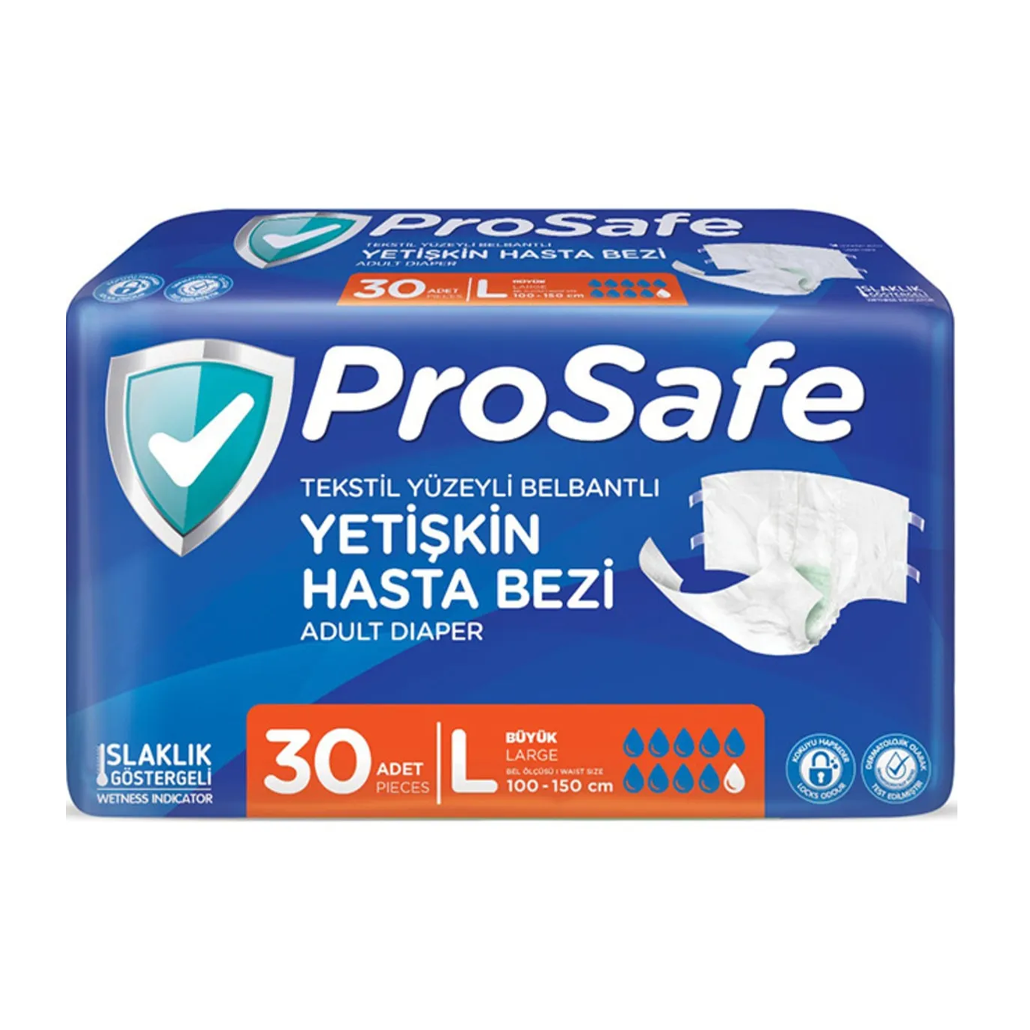 Prosafe (L) Bel Bantlı Hasta Bezi 30 LU