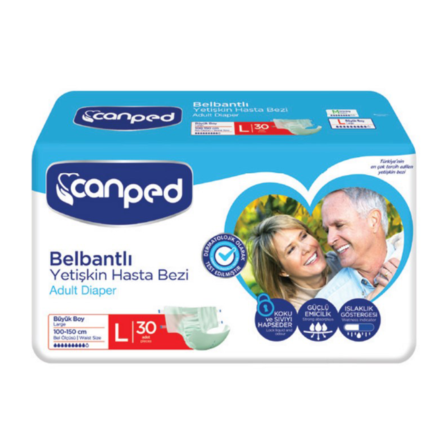 Canped Hasta Bezi Bel Bantlı (L) 30 Lu