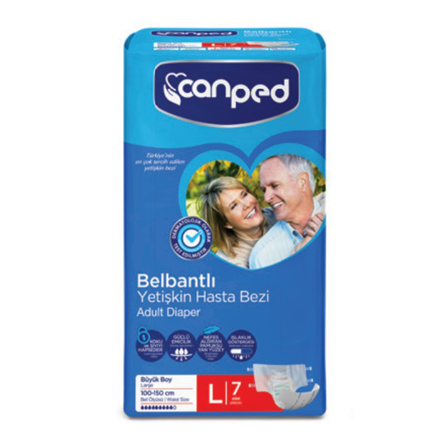 Canped Yetişkin Hasta Bezi Büyük 7 Lİ