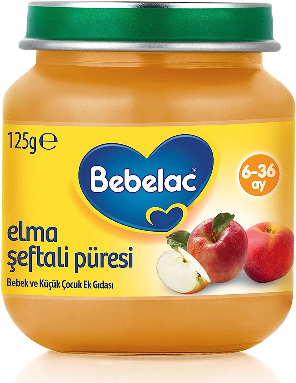 Bebelac Kvn Şeftali-Elması Püresi 125 ML