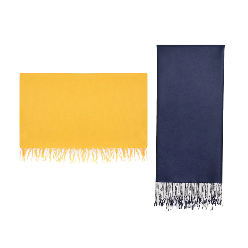 Şal Sarı Lacivert Sanal Market Hediye