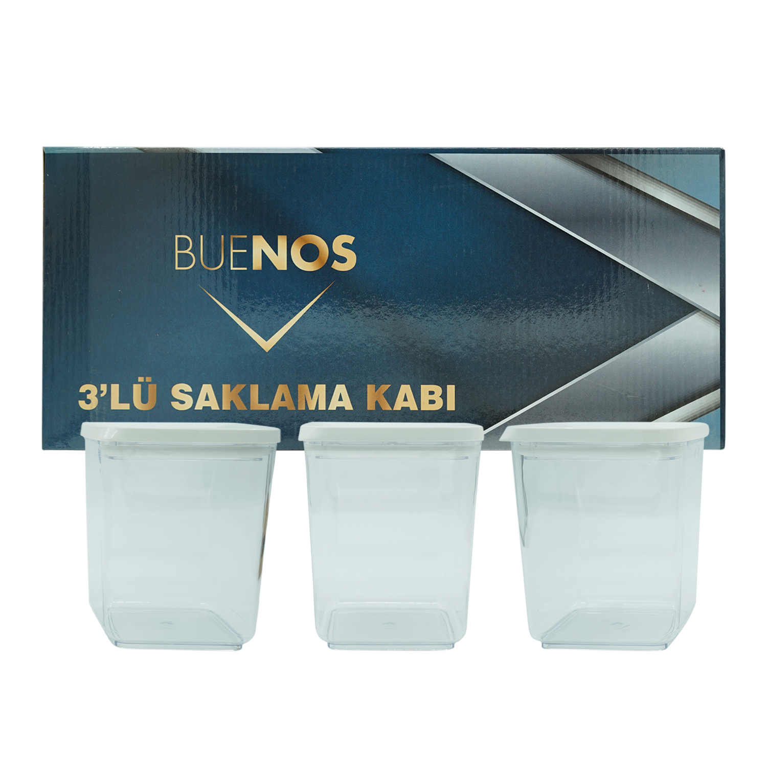 Çifçiler 3lü Küçük Kare Saklama Kabı 0.9 LT