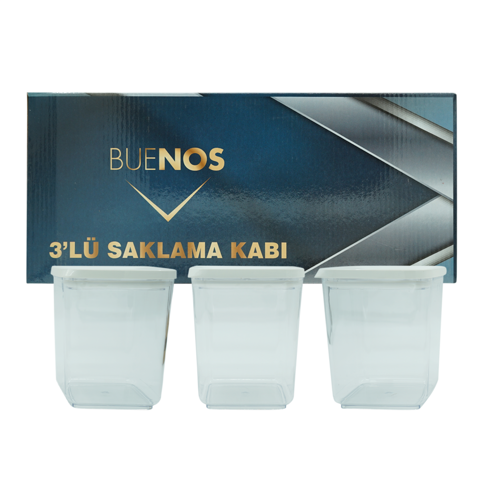 Çifçiler 3lü Küçük Kare Saklama Kabı 0.9 LT