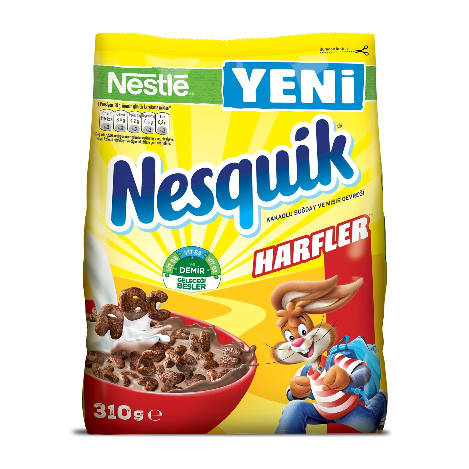 Nestle Nesquik Harfler 310 GR