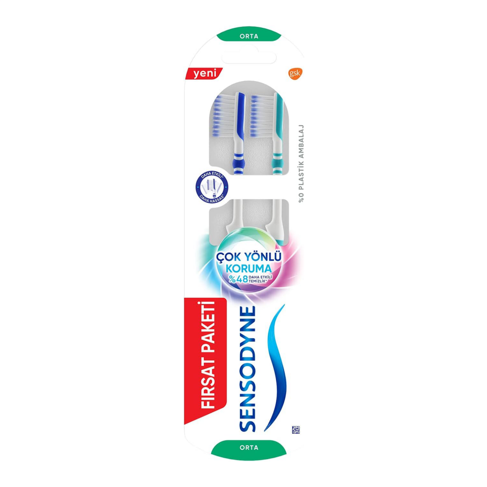 Sensodyne Diş Fırçası Çok Yönlü Koruma 1+1 Orta