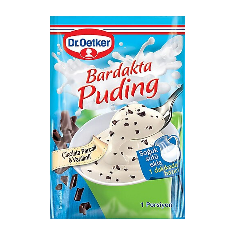 Dr. Oetker Bardak Puding Çikolata Vanilin 34 GR