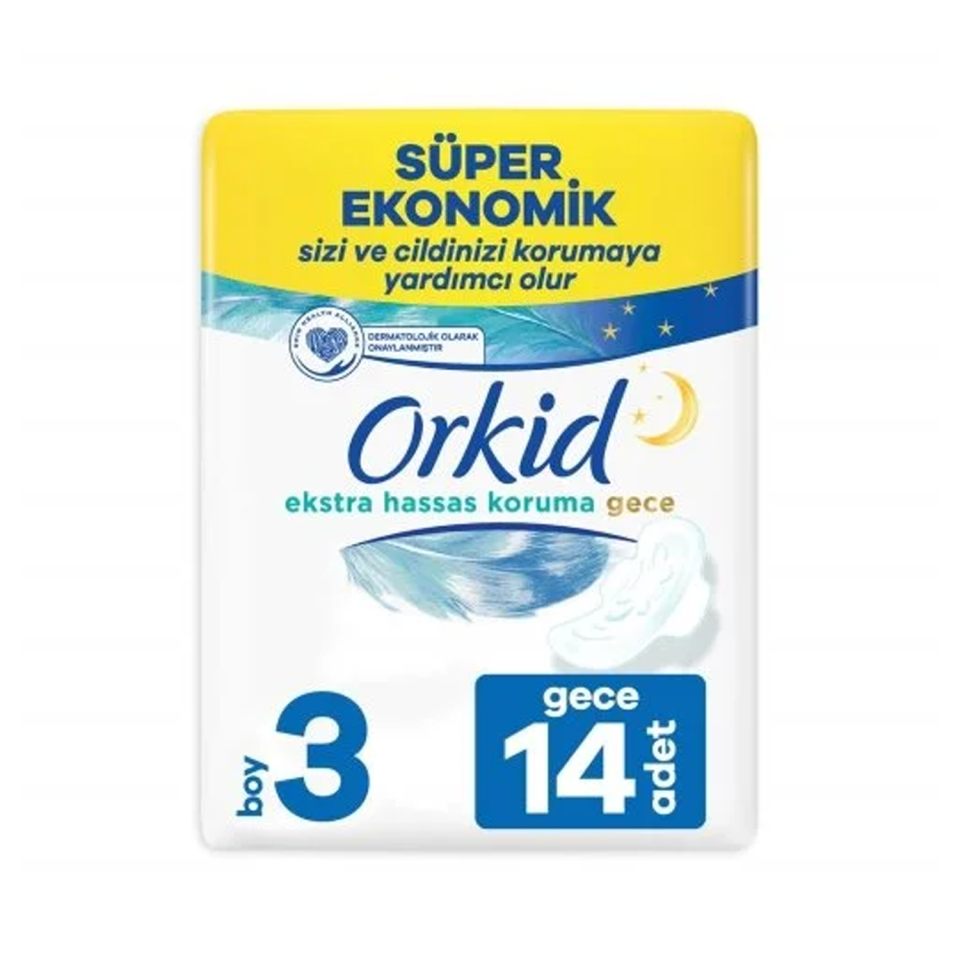 Orkid Extra Hassas Koruma Dörtlü Gece 14