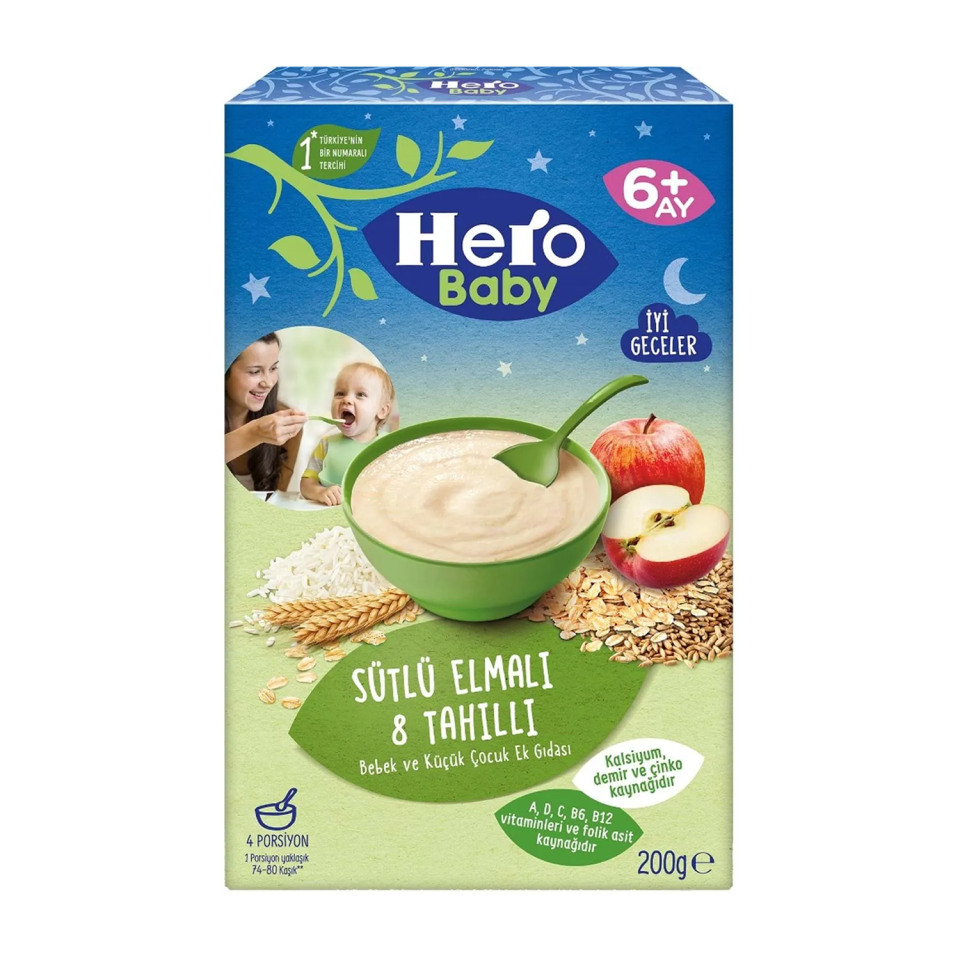 Hero Baby 200 GR 8 Tahıllı Elmalı