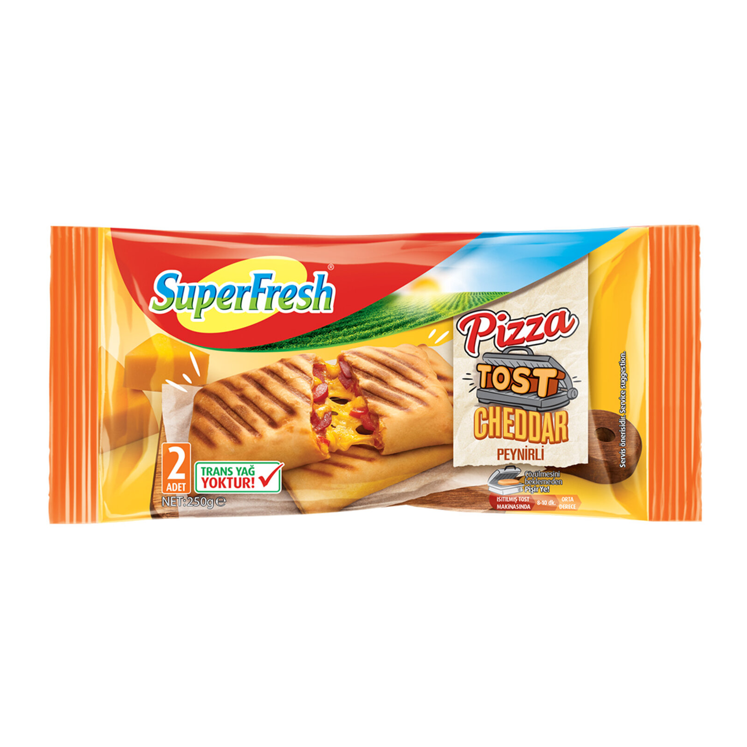 Süperfresh Pizza Tost Cheddarlı 250 GR