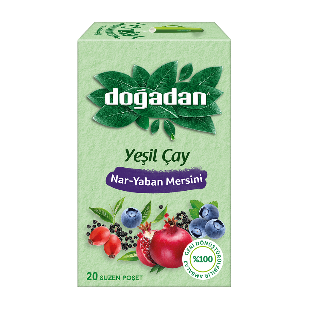 Doğadan Nar Yaban Mersini 20 Li Yeşil Çay