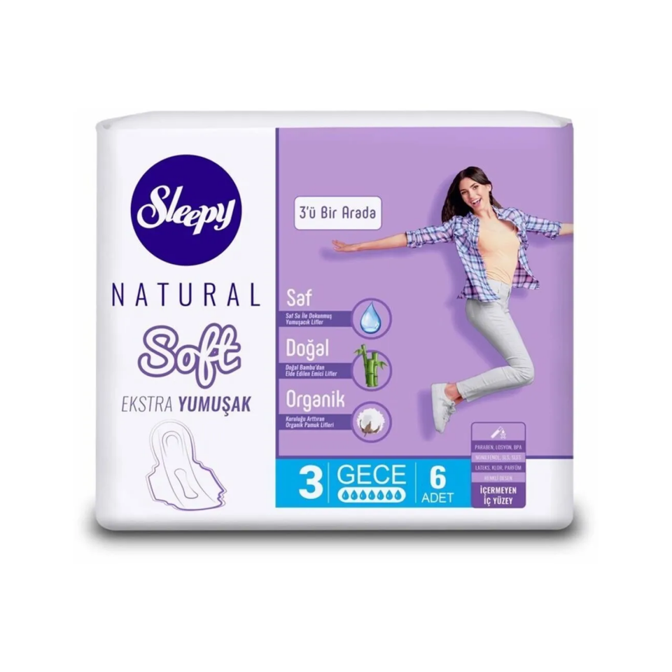 Sleepy Natural Soft İnce Gece 6lı