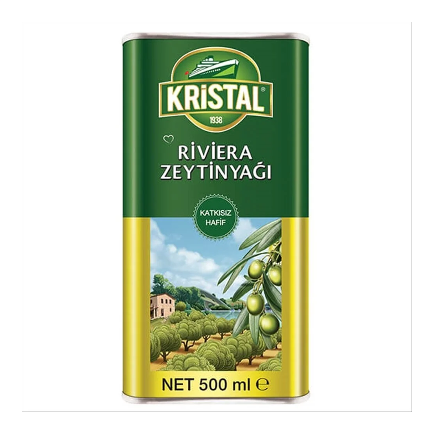 Kristal Teneke Riviera Zeytin Yağı 5 LT