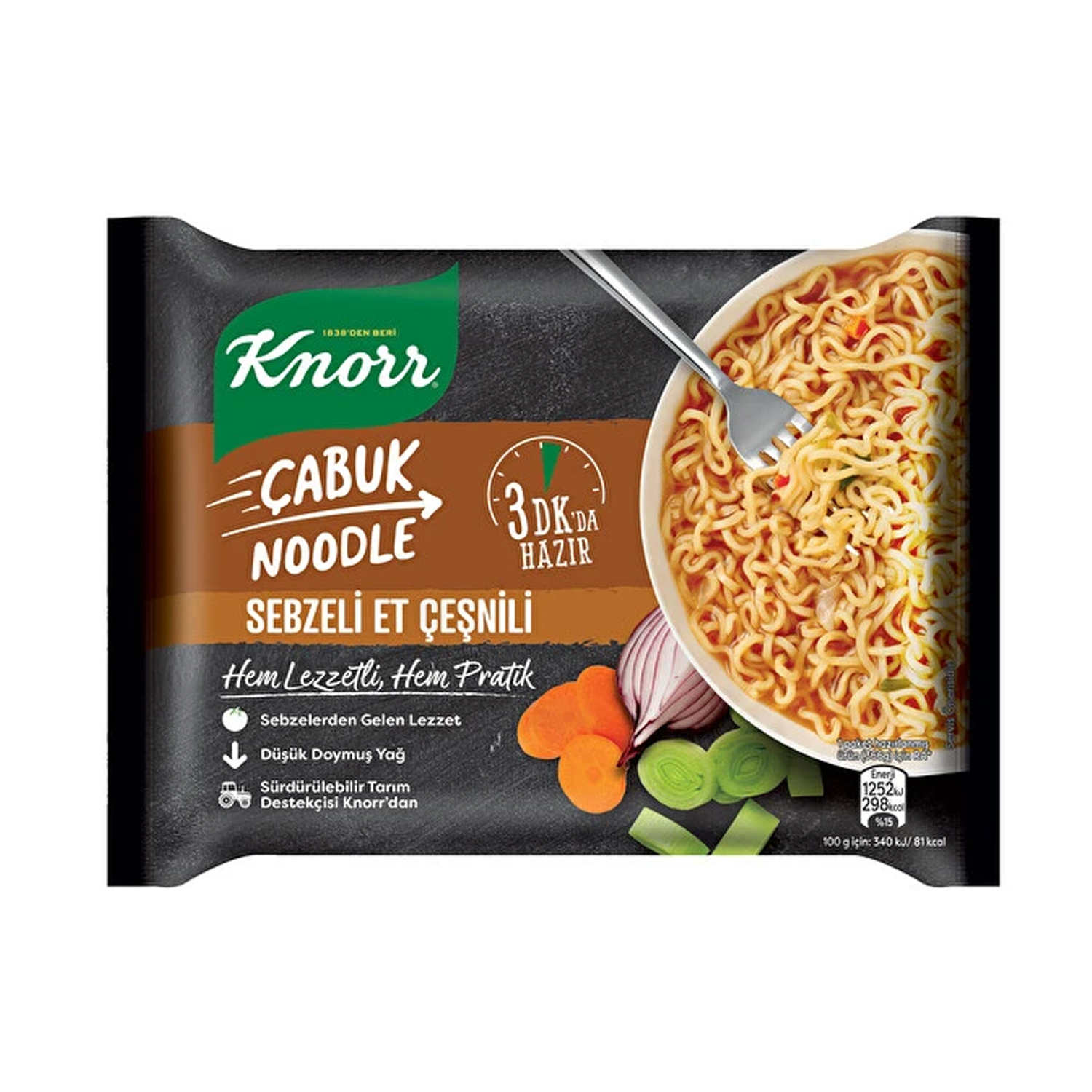 Knorr Noodle Sebze Et Çeşnili 66 GR