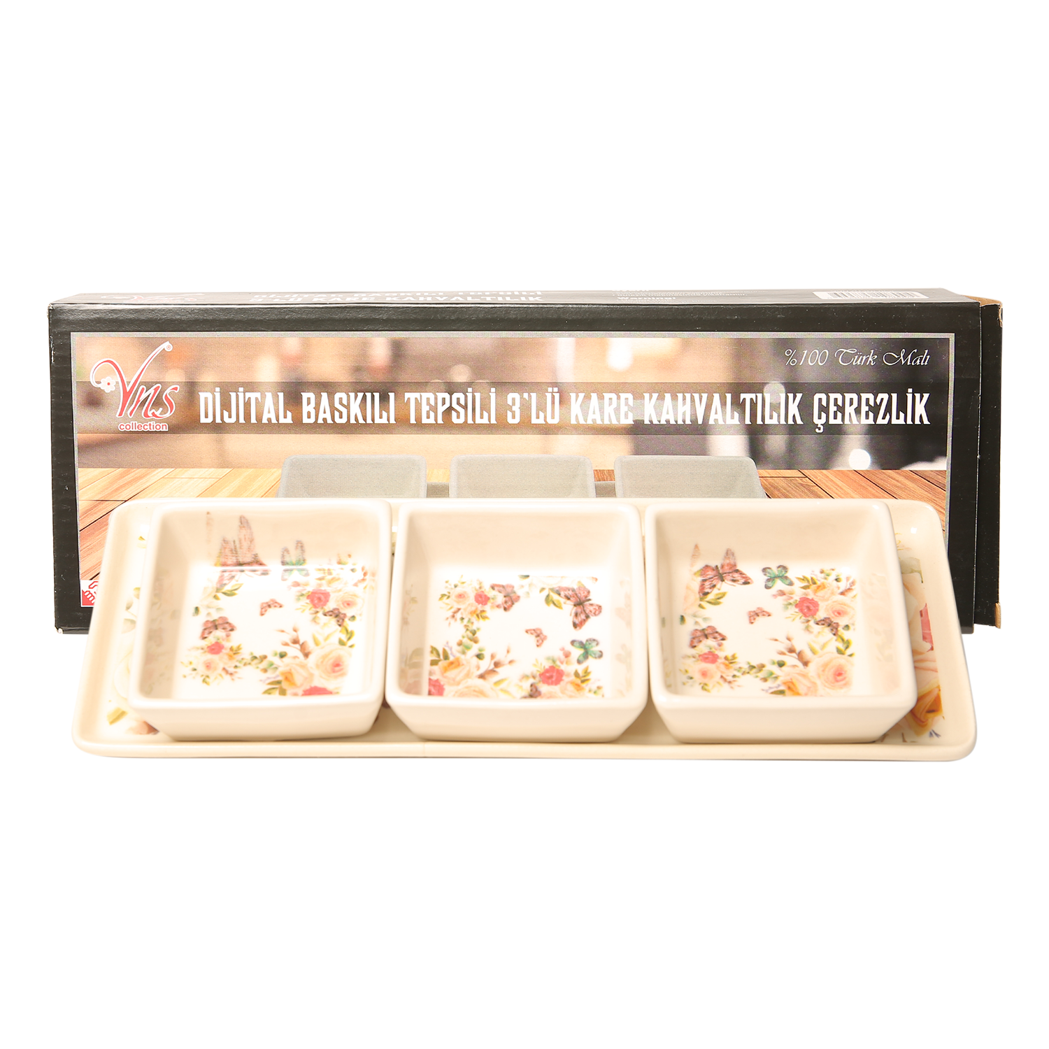 Vns Digital 3 Tepsili Kare Kahvaltılık