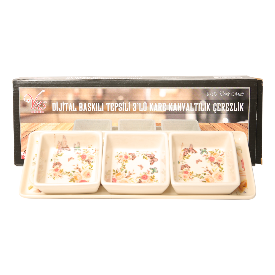 Vns Digital 3 Tepsili Kare Kahvaltılık