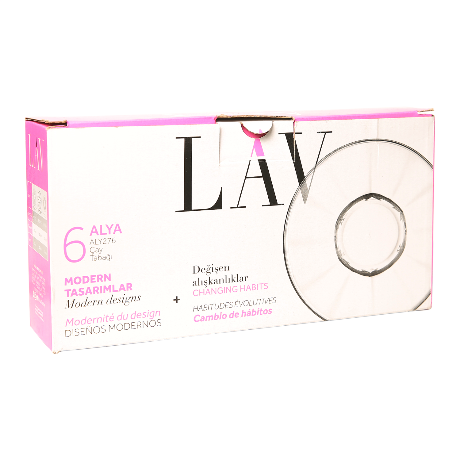 Lav Alya Çay Tabağı 6Lı