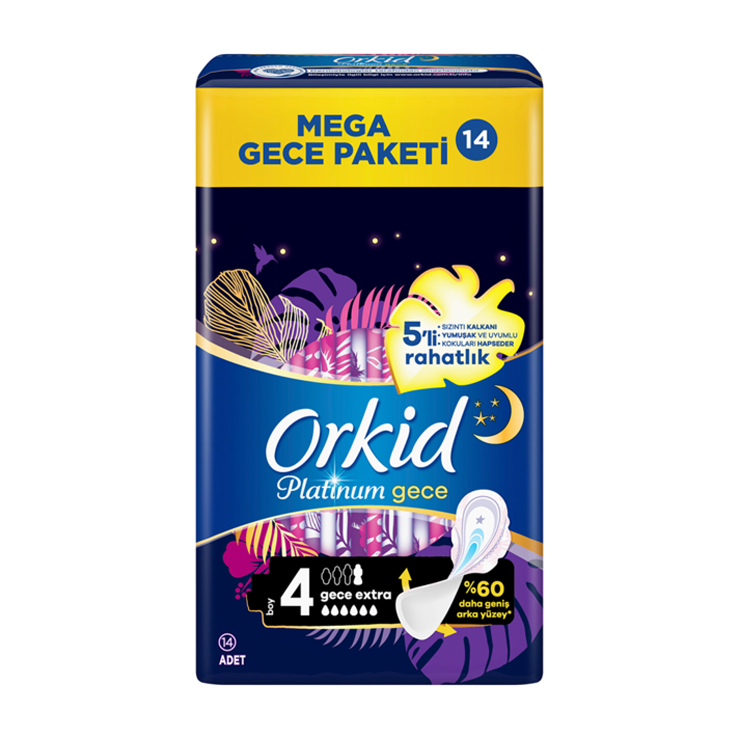 Orkid 4lü Platinum Gece Extra 20 Li