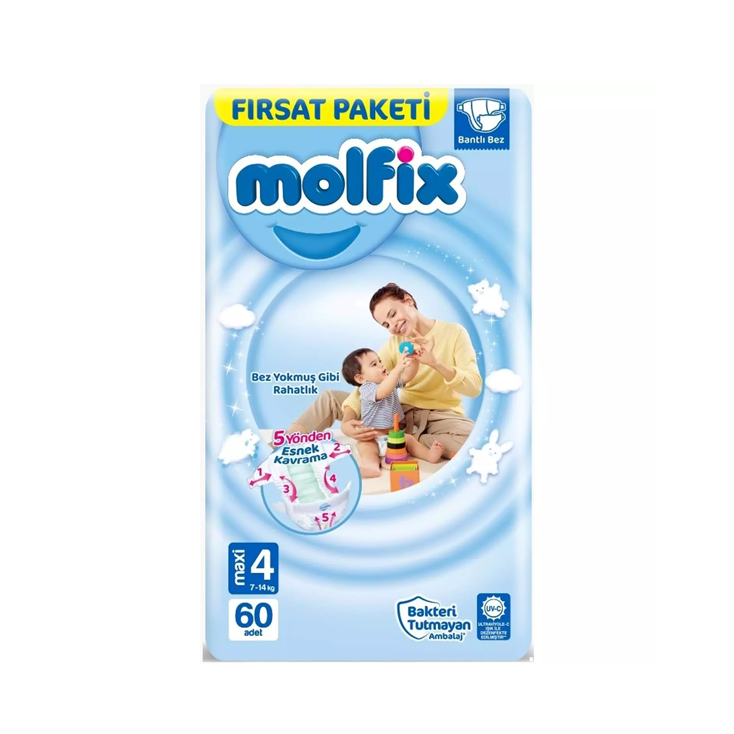 Molfix Ç.bezi Fırsat Paket Maxi 62 li
