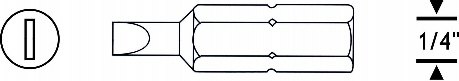 DÜZ BİTS UÇ SL4.5 25mm