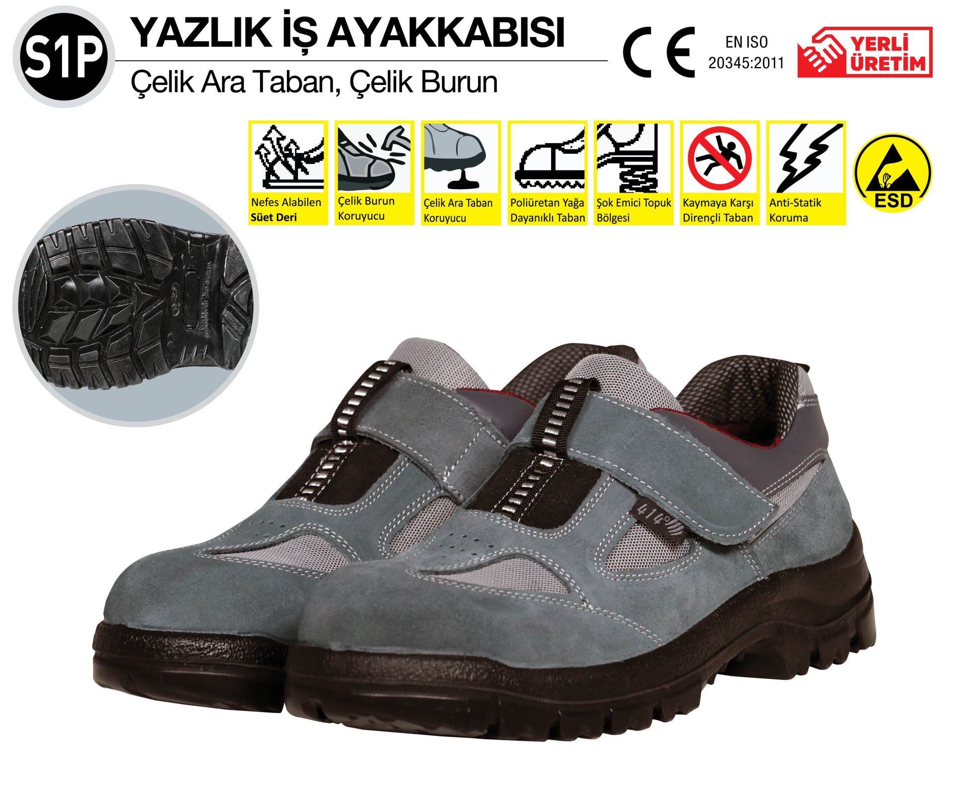 S1P YAZLIK İŞ AYAKKABISI NO:41