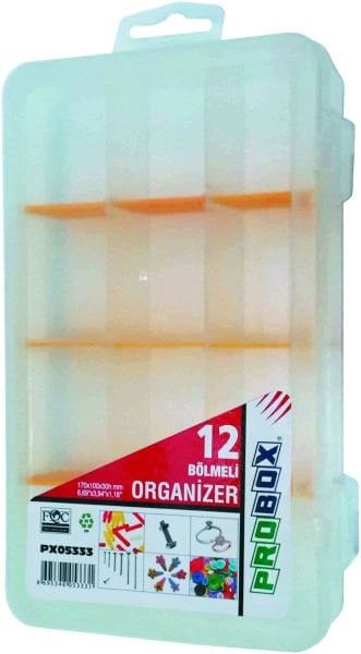 12 BÖLMELİ ORGANİZER KUTU