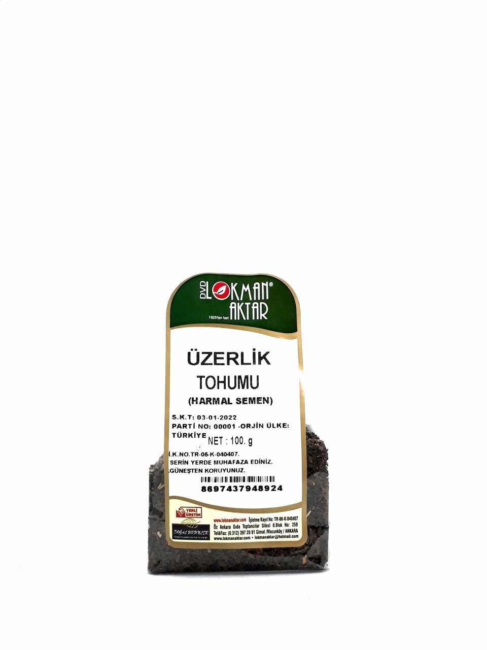 Lokman Aktar Üzerlik Tohumu 100 gr