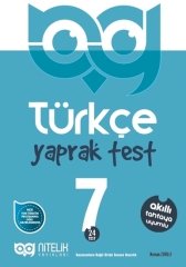 7. Sınıf Türkçe 24 Yaprak Test Nitelik Yayınları